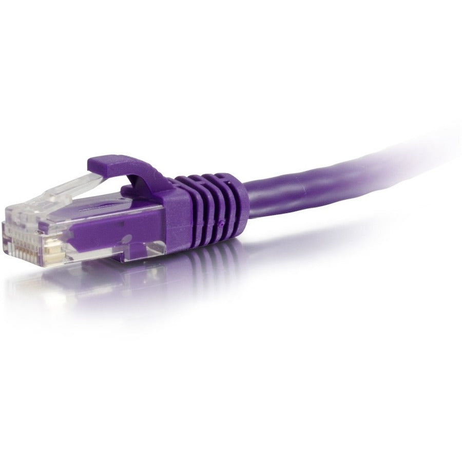 C2G 2ft Cat6a Snagless Unshielded (UTP) Ethernet Cable - Cat6a Network Patch Cable - PoE - Purple