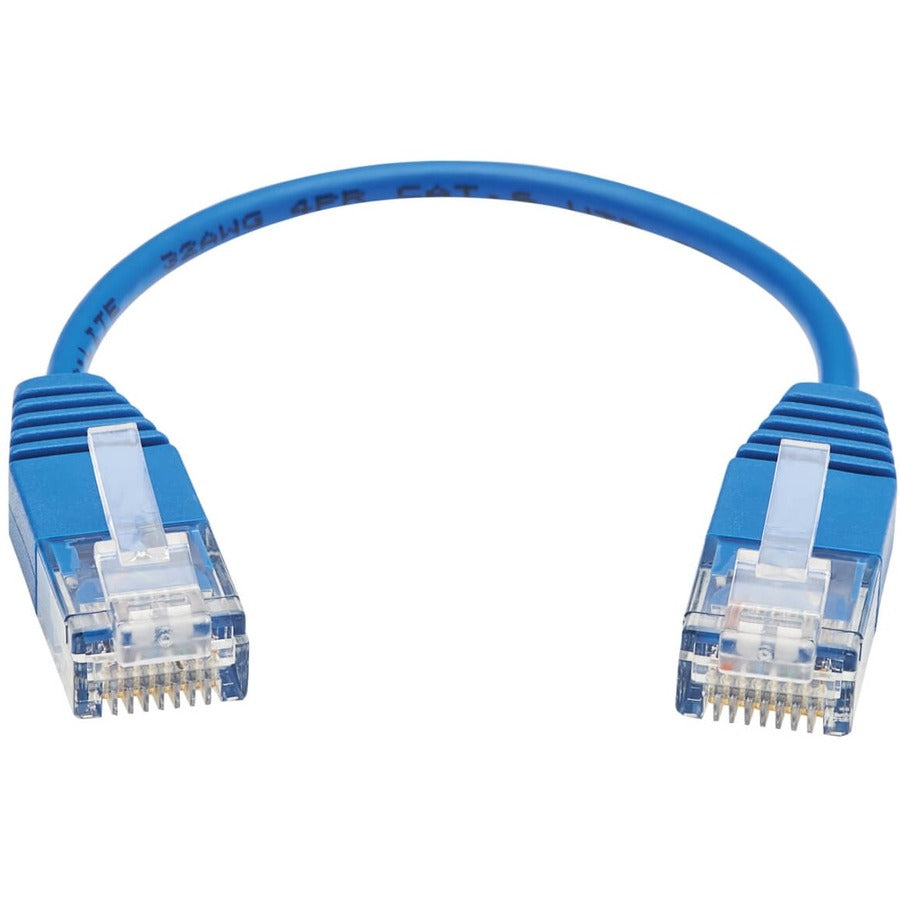 Tripp Lite by Eaton N200-UR6N-BL Cat6 Ultra-Slim Ethernet Cable (RJ45 M/M), Blue, 6 in.