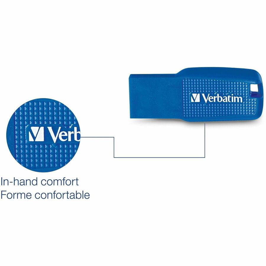 Verbatim 64GB Ergo USB 3.0 Flash Drive - Blue