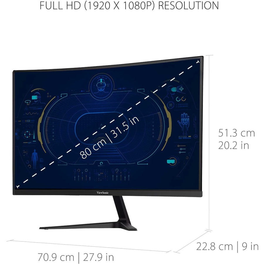 Viewsonic 32" Display, MVA Panel, 1920 x 1080 Resolution