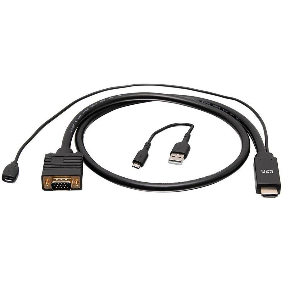 C2G 6ft HDMI to VGA Active Video Adapter Cable - USB Power - M/M