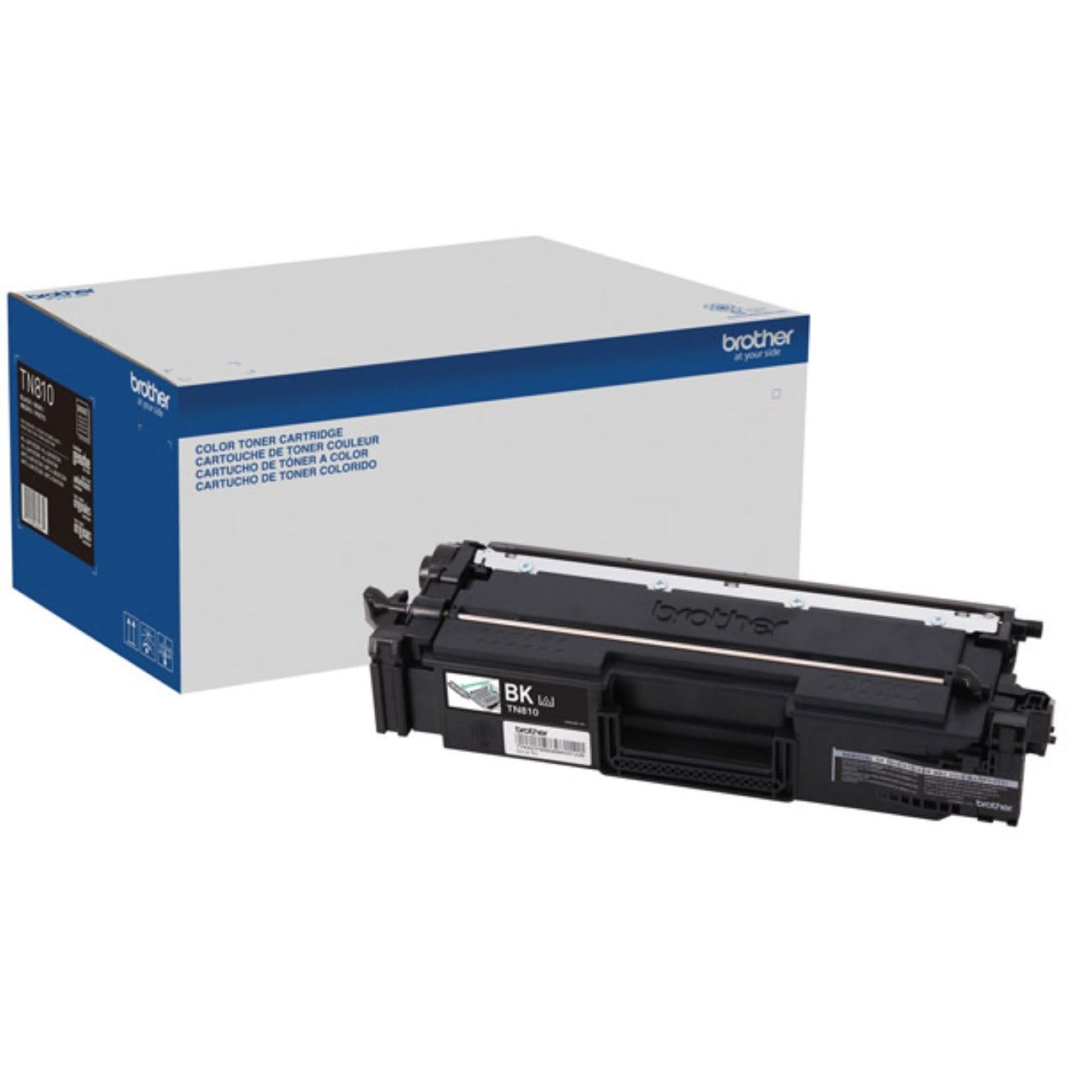 Brother TN810BK Original Standard Yield Laser Toner Cartridge - Black - 1 Each