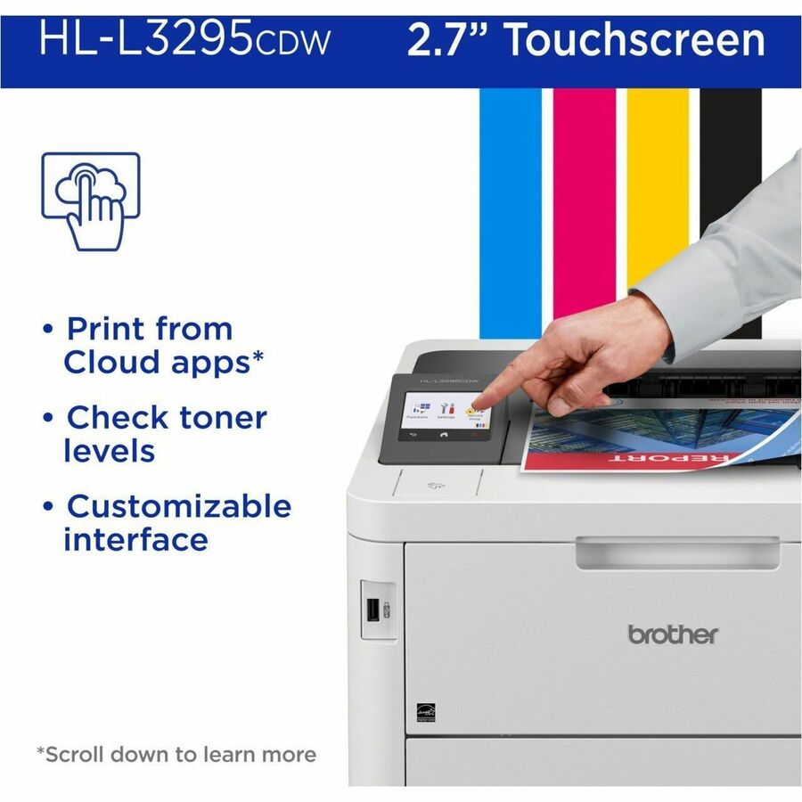 Brother HL-L3295CDW Desktop Wireless Laser Printer - Color