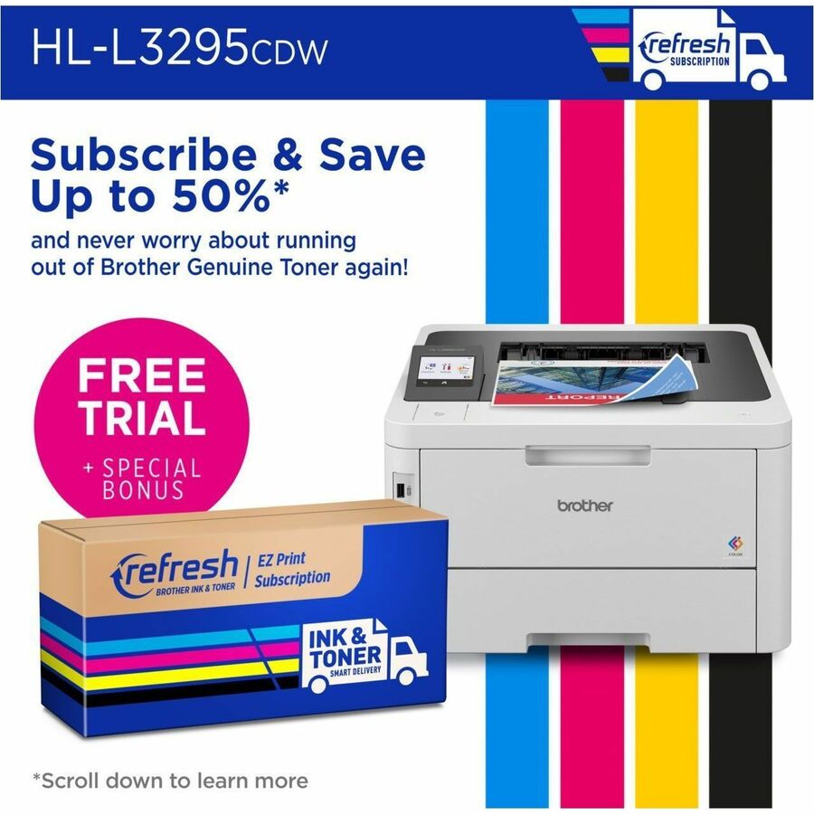 Brother HL-L3295CDW Desktop Wireless Laser Printer - Color