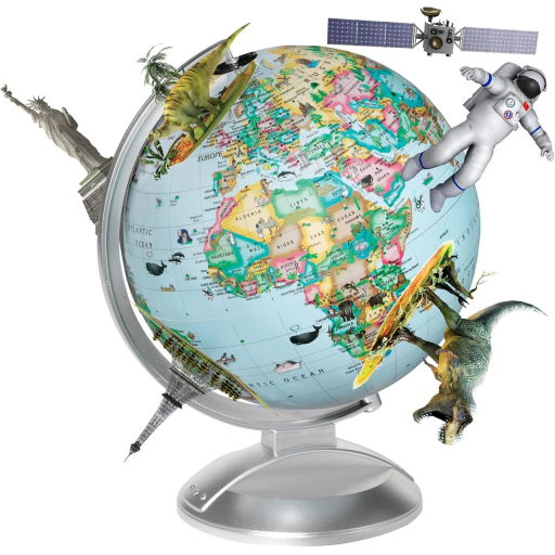 Globe 4 Kids-10"/25Cm Diameter Illuminated Globe With Augmented Reality (English)