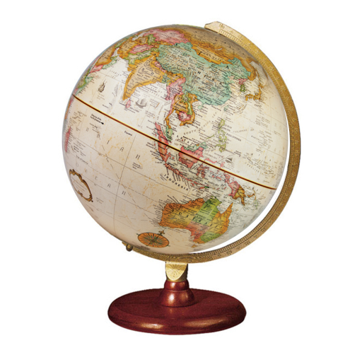 Piedmont 12"/30Cm Diameter Antique Ocean Desk Globe (English)