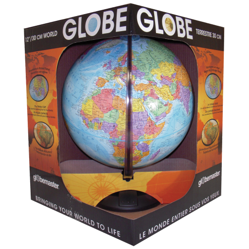 Globemaster-12"/30Cm Diameter Blue Ocean Desk Globe (French)
