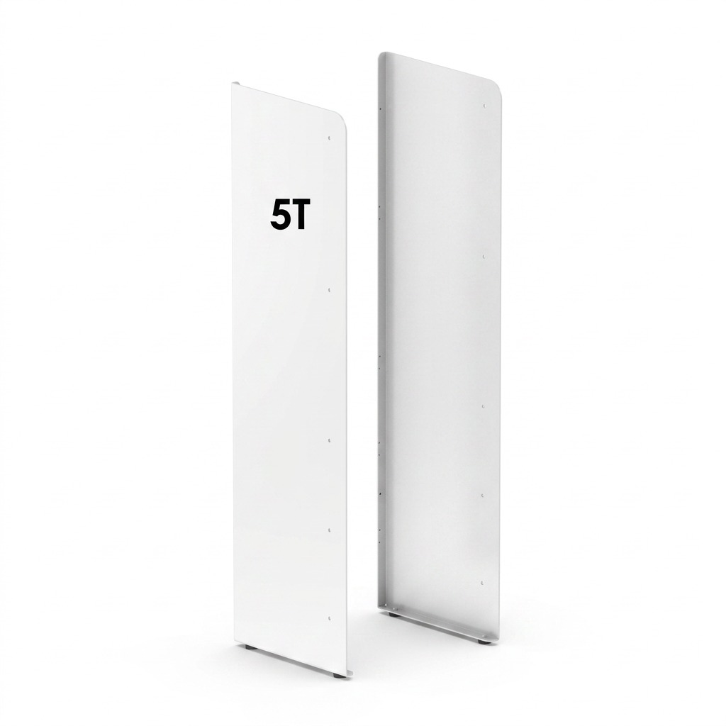 Pair of Rakabot Titan 5-Tier replacement side panels in white, powder-coated steel.
