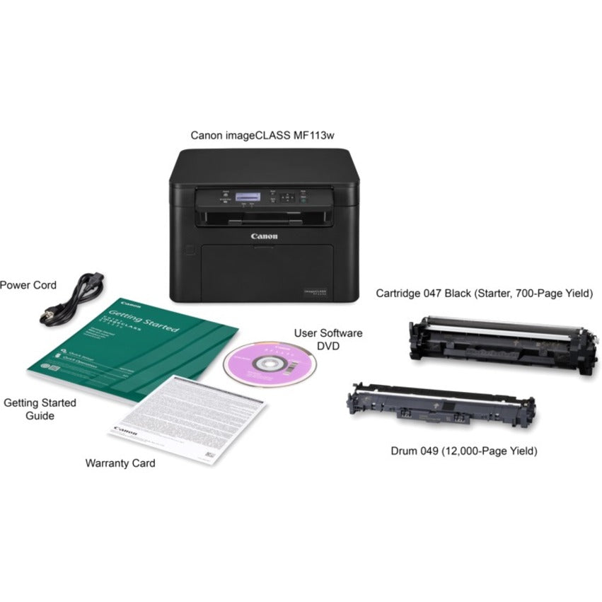 2219C006 Canon imageCLASS MF113w Wireless Laser Multifunction Printer - Monochrome