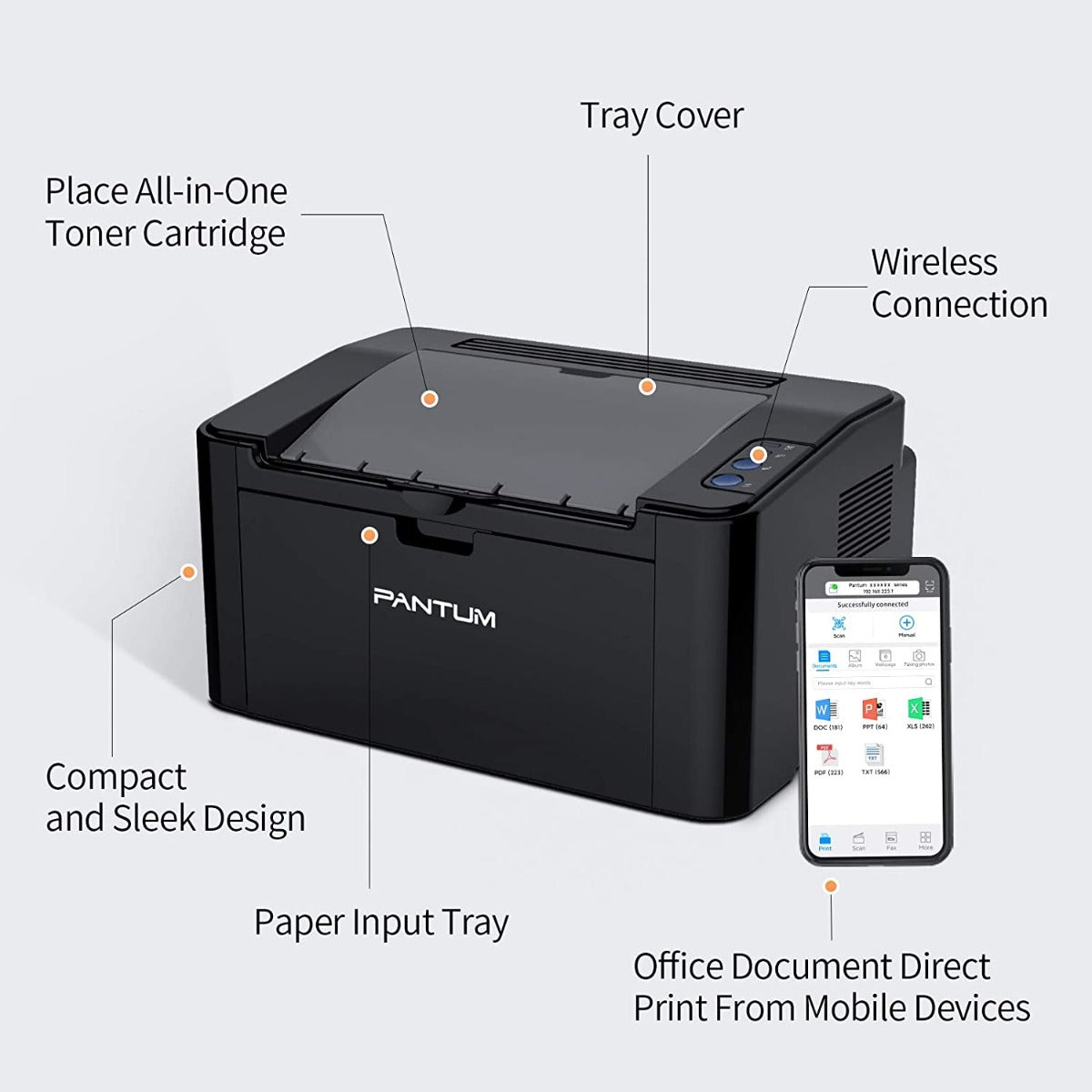 PANTUM P2502W Wireless Monochrome Laser Printer P2502W