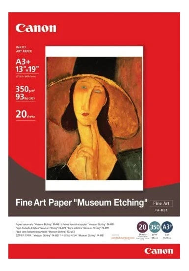 Canon 1262B007 FA-ME1 Museum Etching Fine Art Paper 13x19 25 Sheets