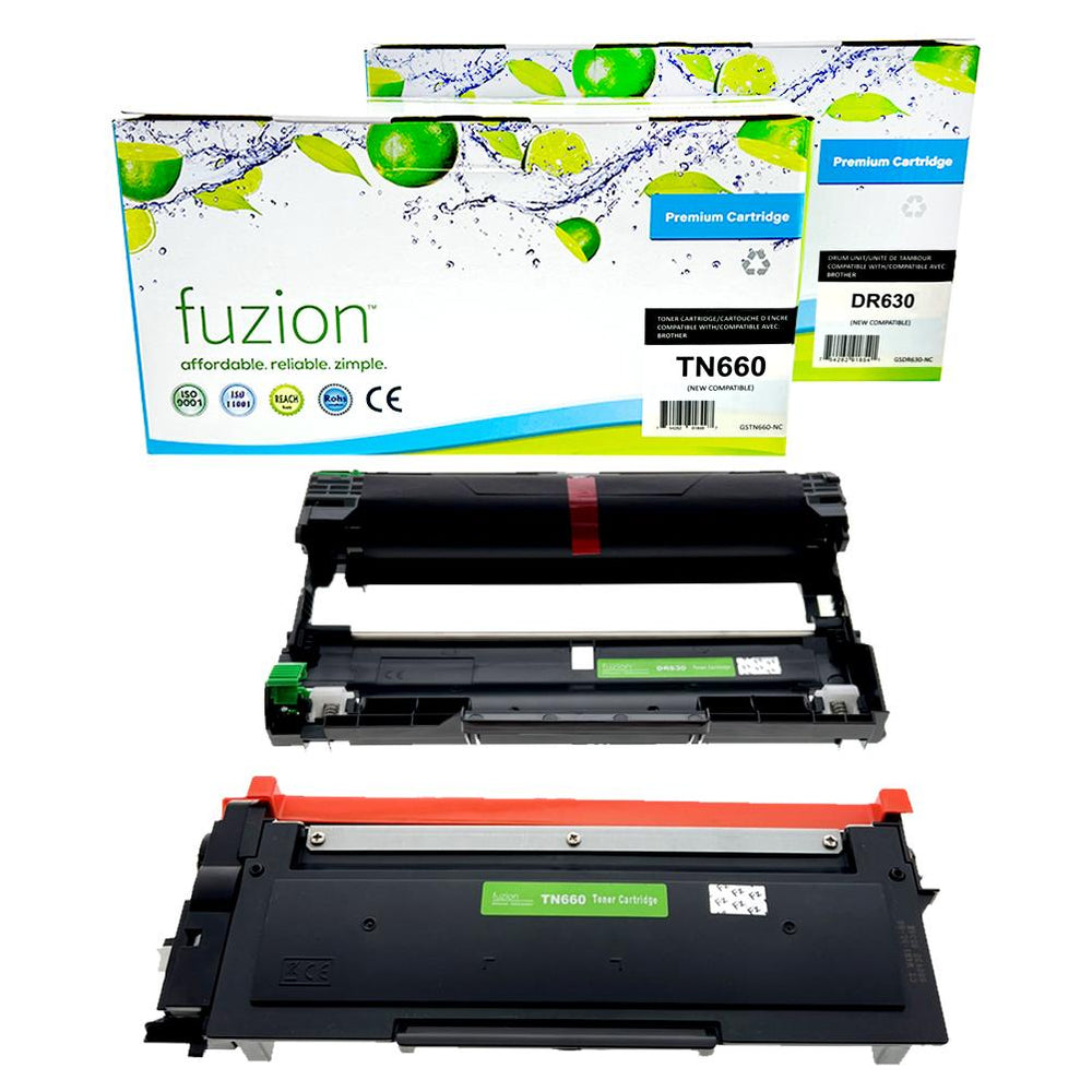 Brother TN660 / DR630 Compatible Toner & Drum Combo