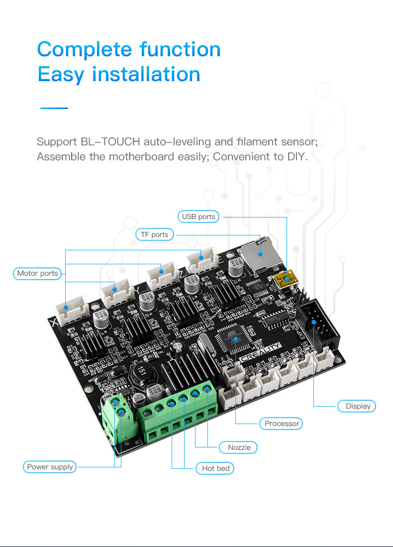 4002020011 Creality 3D Ender-3 Silent Mainboard V4.2.7 - 32-Bit