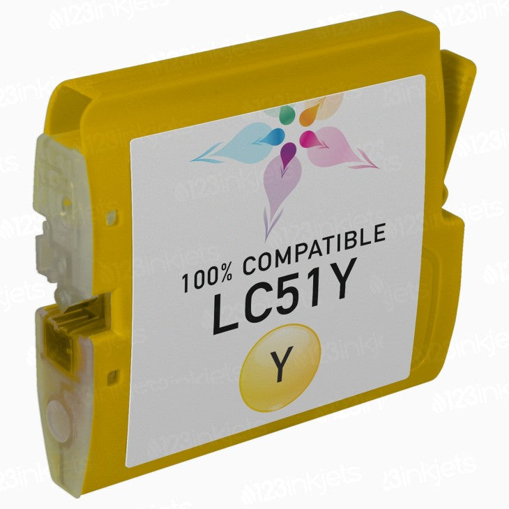 IMPERIAL BRAND BROTHER LC-51 YELLOW INKJET CRTG  LC51YG