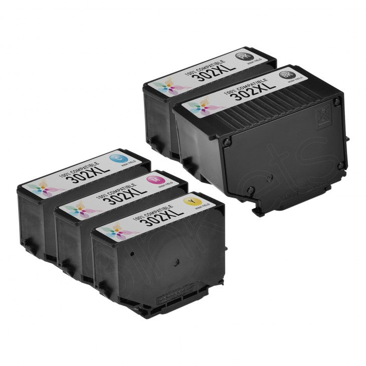 T302XLSET IMPERIAL BRAND Epson T302XL: 1 Each of High Yield Black, Photo Black, Cyan, Magenta and Yellow  T302XLSET