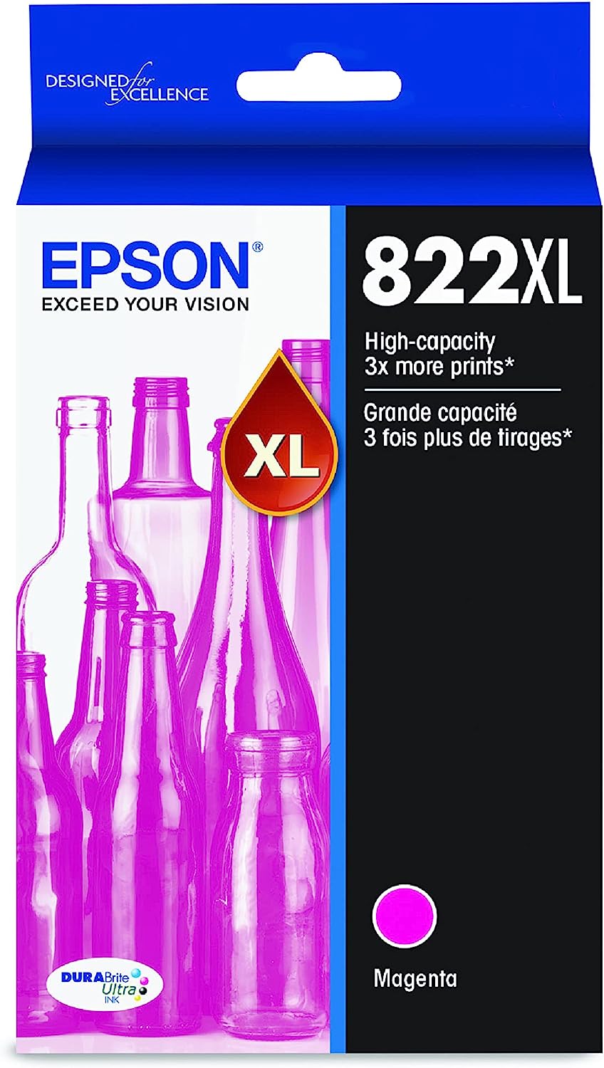 Epson T822XL T822XL320-S Original Magenta Ink Cartridge High Yield