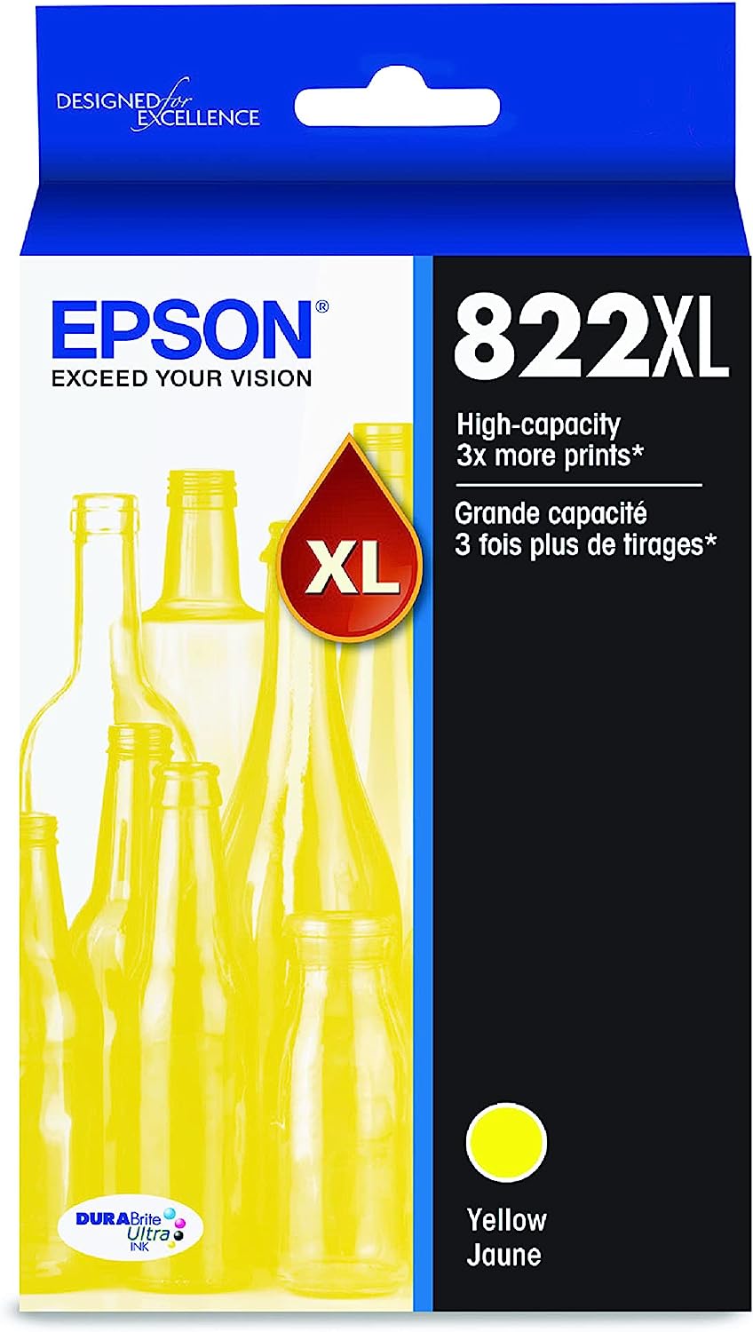 Epson T822XL T822XL420-S Original Yellow Ink Cartridge High Yield