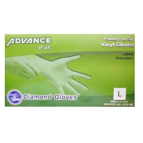 Diamond Glove Advance IF-48 Vinyl Powder-Free Glove - Large