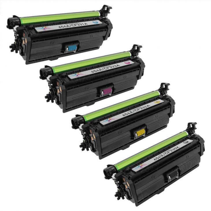 IMPERIAL BRAND Compatible toner cartridge for HP Set of 4 HP 654X Compatible Toner Cartridges (Black, Cyan, Magenta, Yellow)