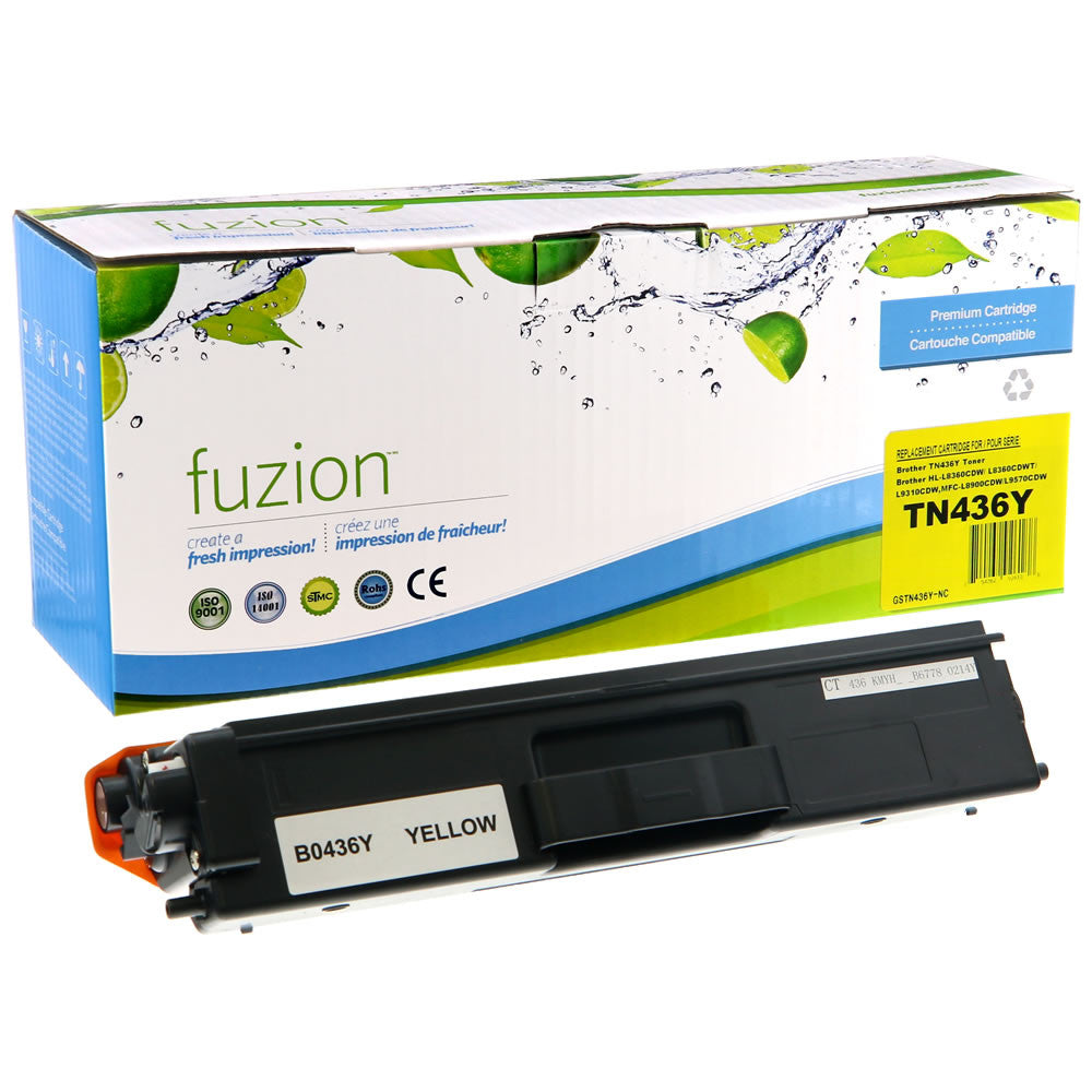 FUZION Brand Brother TN436Y Compatible Toner - Yellow