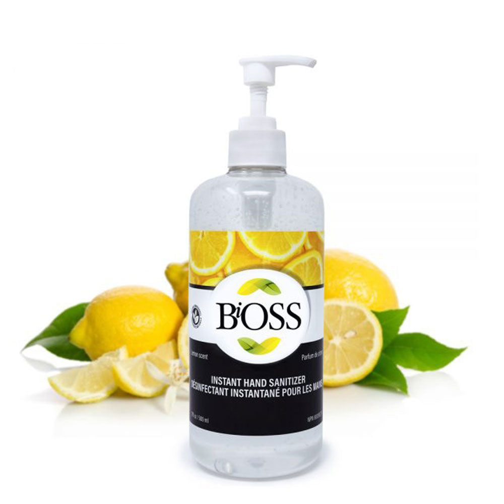 BiOSS Instant Hand Sanitizer Lemon – 500mL Pump