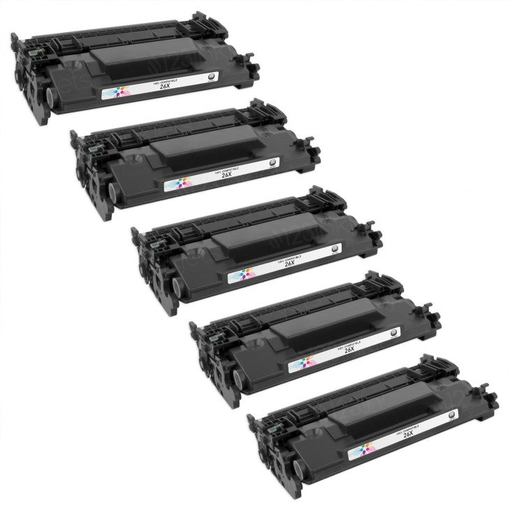 IMPERIAL BRAND 5 PACK Compatible toner cartridge for HP 26X LASER TONER 9,000 PAGES