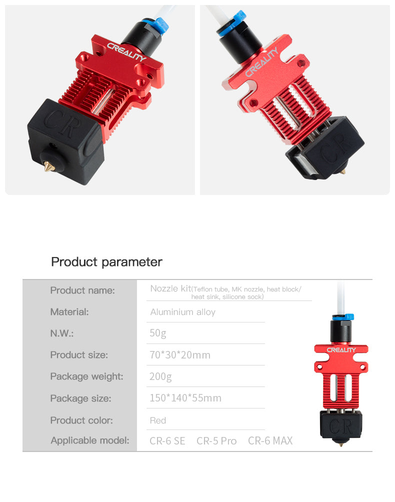 CR-6SE 3D Printer Hotend Nozzle Kit