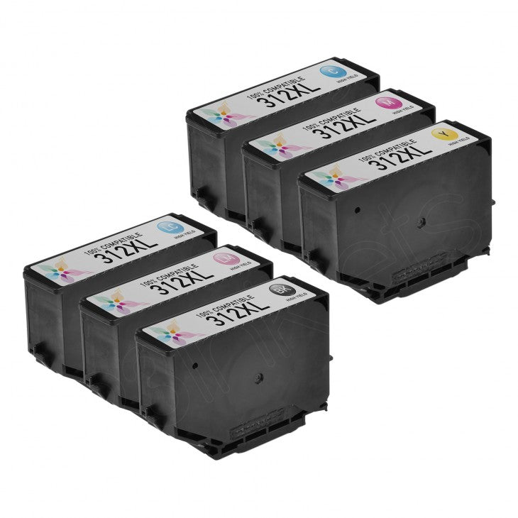 T312XL IMPERIAL BRAND EPSON 312XL 6 PACK  B,C,M,Y,LC,LM HIGH CAPACITY INKJET CARTRIDGE