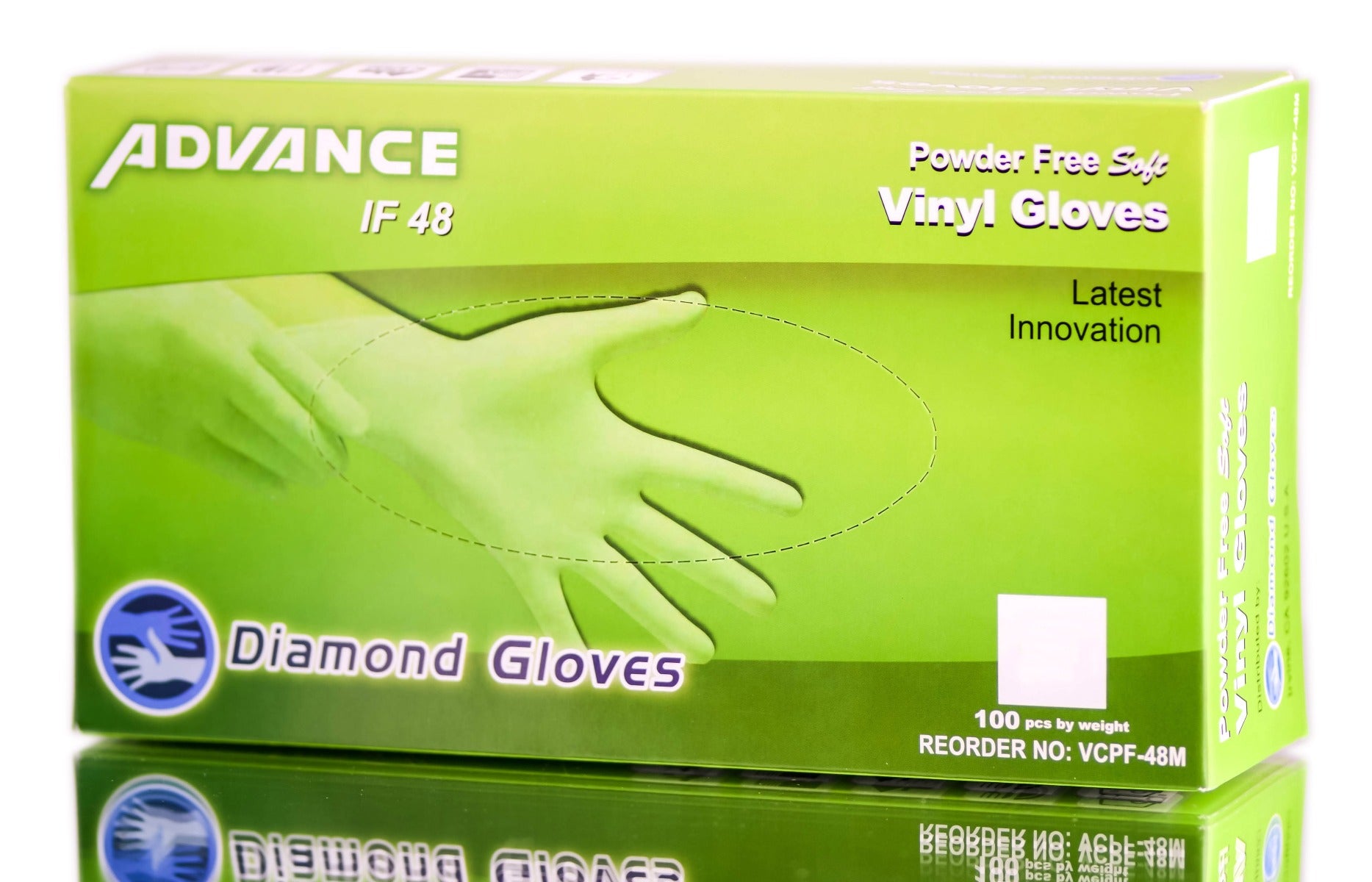 Diamond Glove Advance IF-48 Vinyl Powder-Free Glove - Large