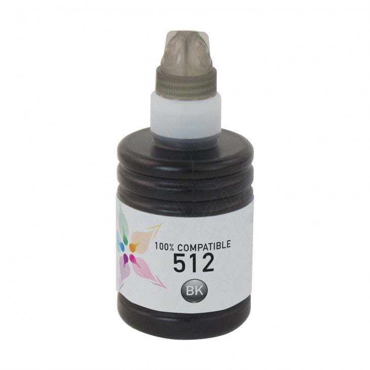 T512 BLACK IMPERIAL BRAND Compatible Epson T512020-S Black Ink Bottle